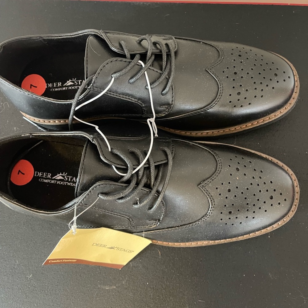 Deer Stags Comfort Shoes Black NWT New 7   Walking Dress Shoe Work Footwear - Picture 4 of 5